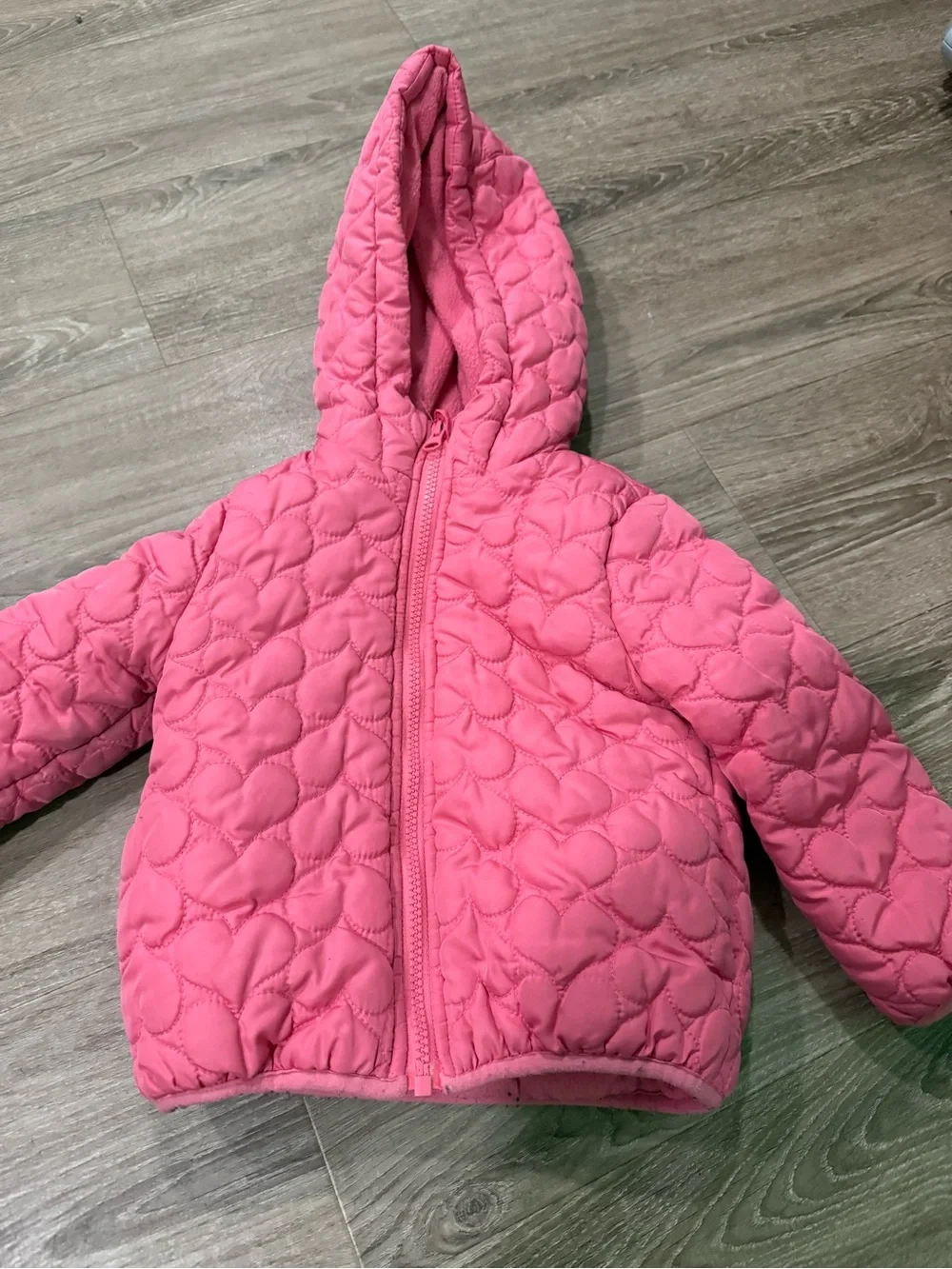 Carter's Bright Pink Quilted Hooded Puffer Jacket